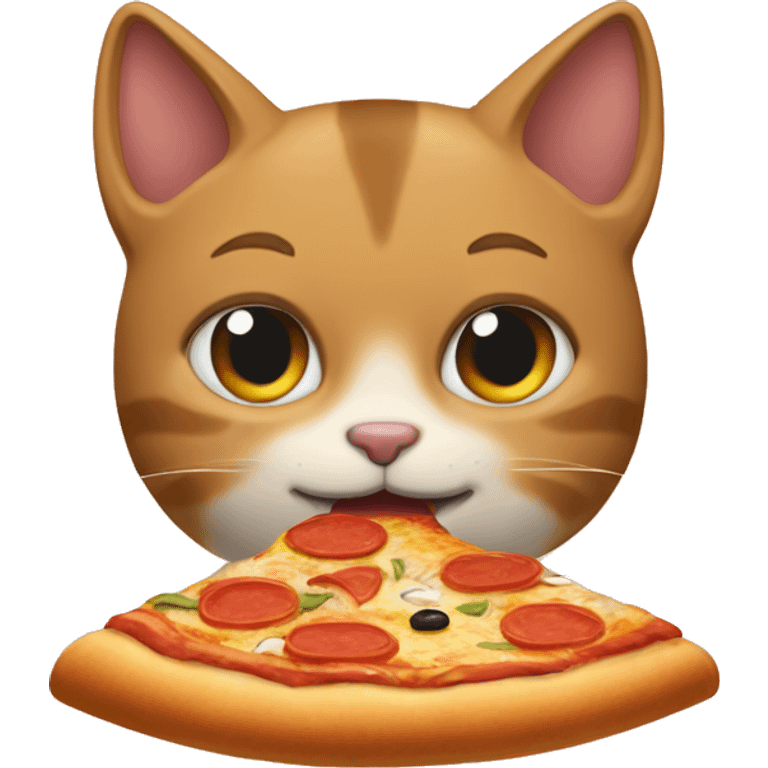 gato comiendo pizza emoji