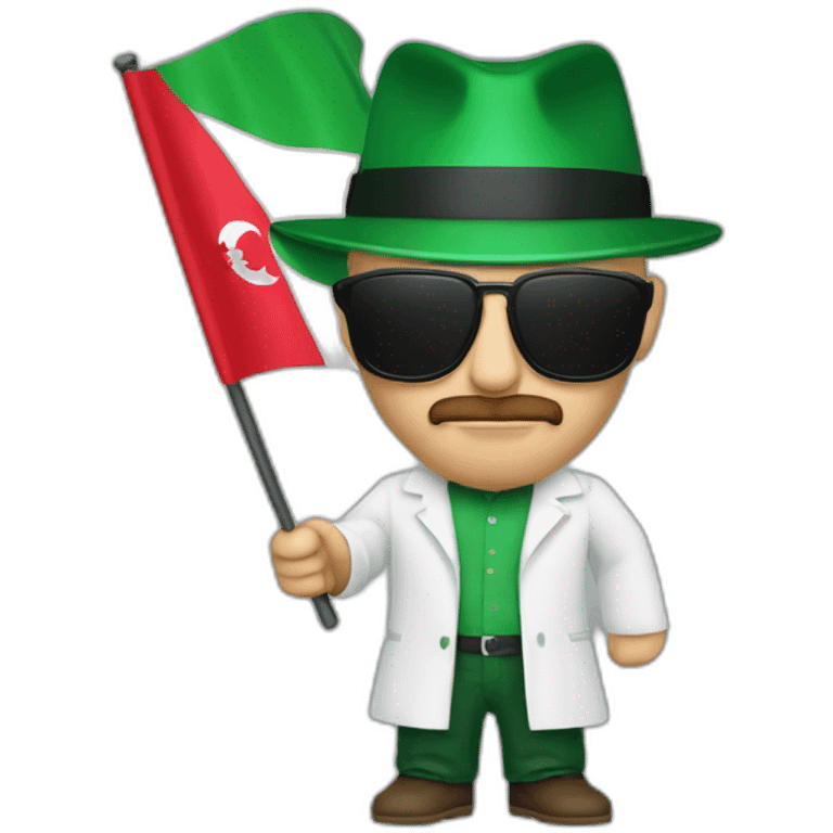 heisenberg holding an algerian flag emoji