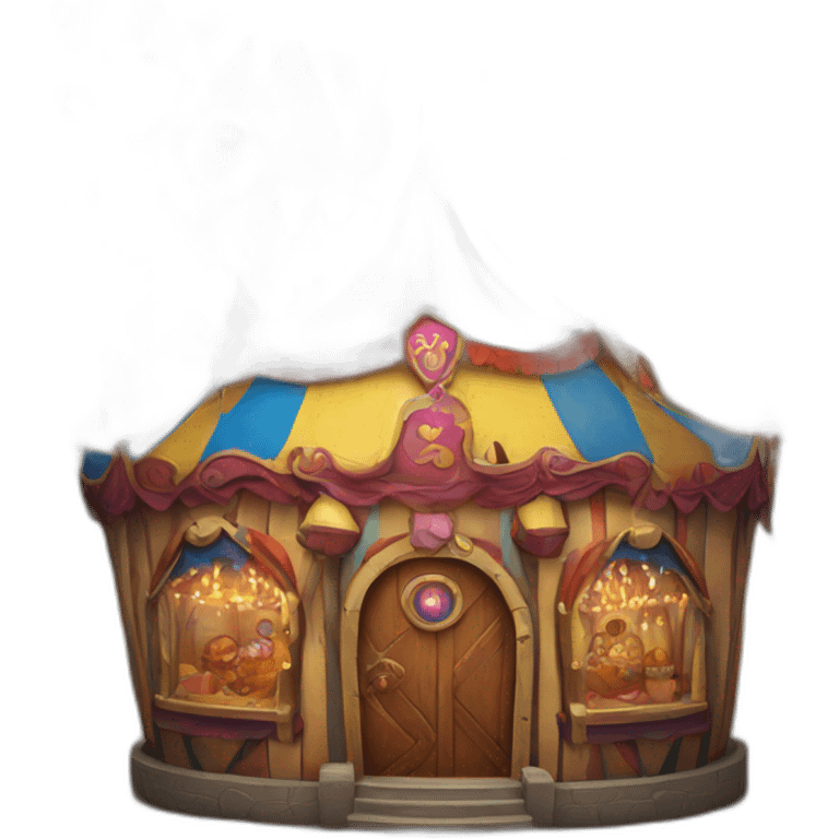 medieval funhouse decorated in a carnival way emoji