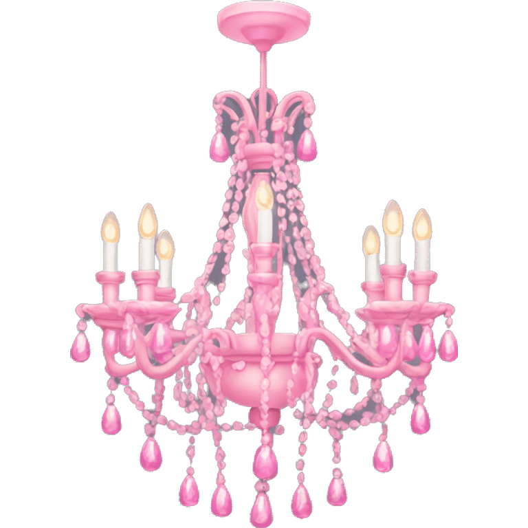 Realistic pink chandelier  emoji