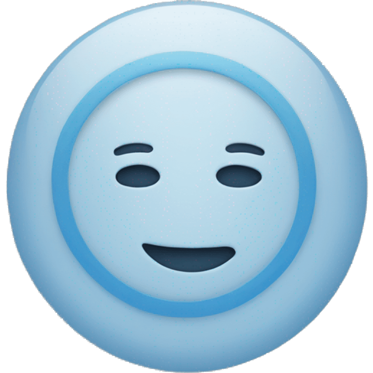 Blue circle with line in the middle emoji