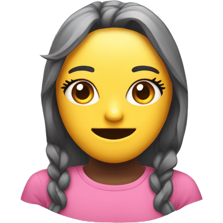 Chica kawaii con mascarilla  emoji