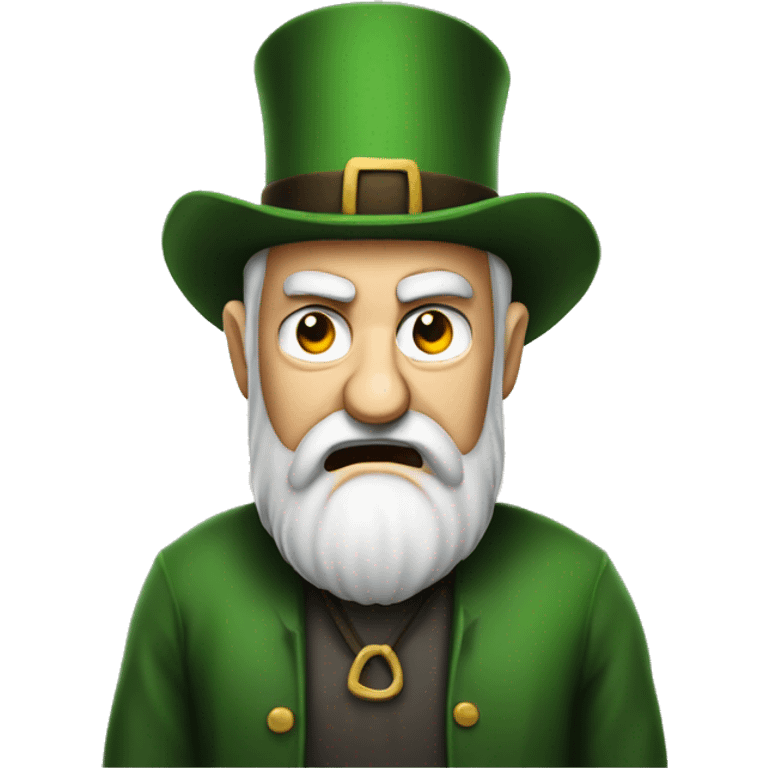 irish angry man old with beard and hat emoji