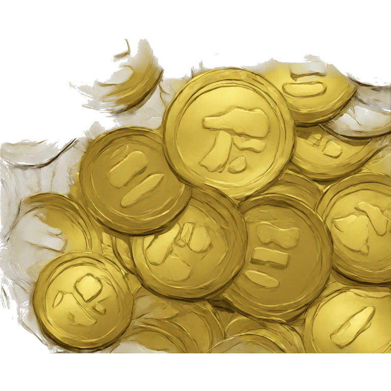  a unique gold coin emoji