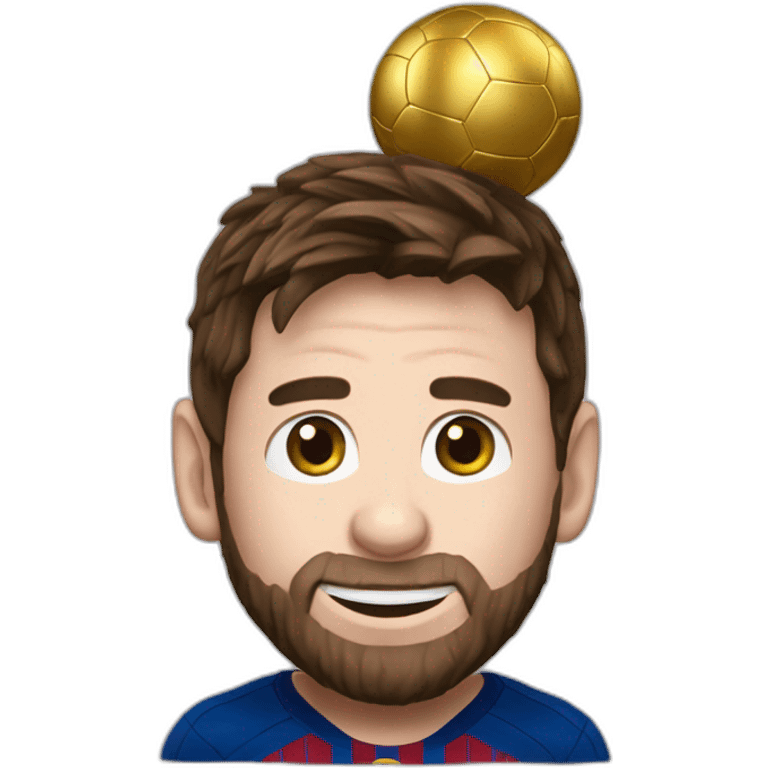 Messi avec ballon d’or emoji