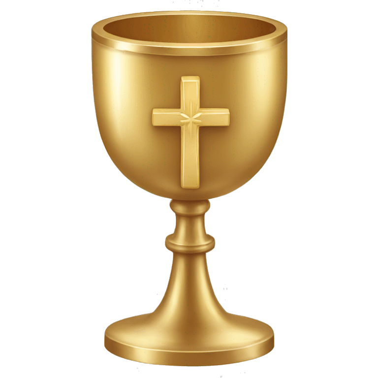 eucharist gold chalice circular bread emoji