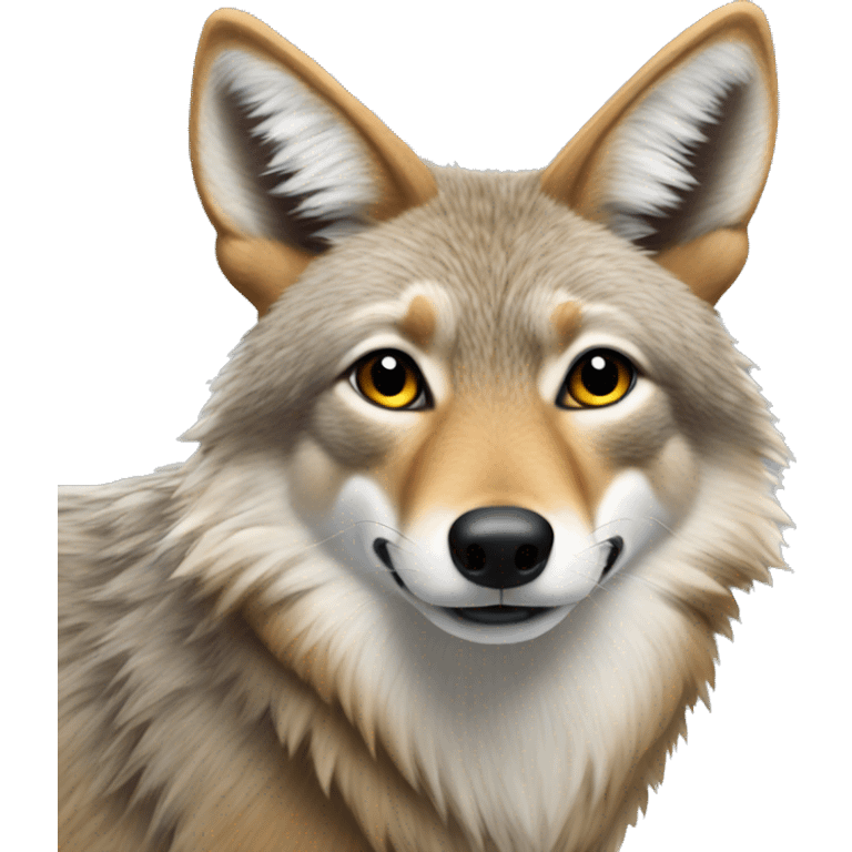 Coyote in snow emoji