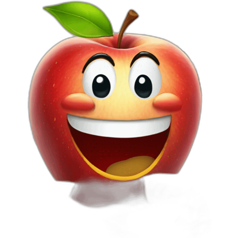 smiling red apple with lot of money emoji