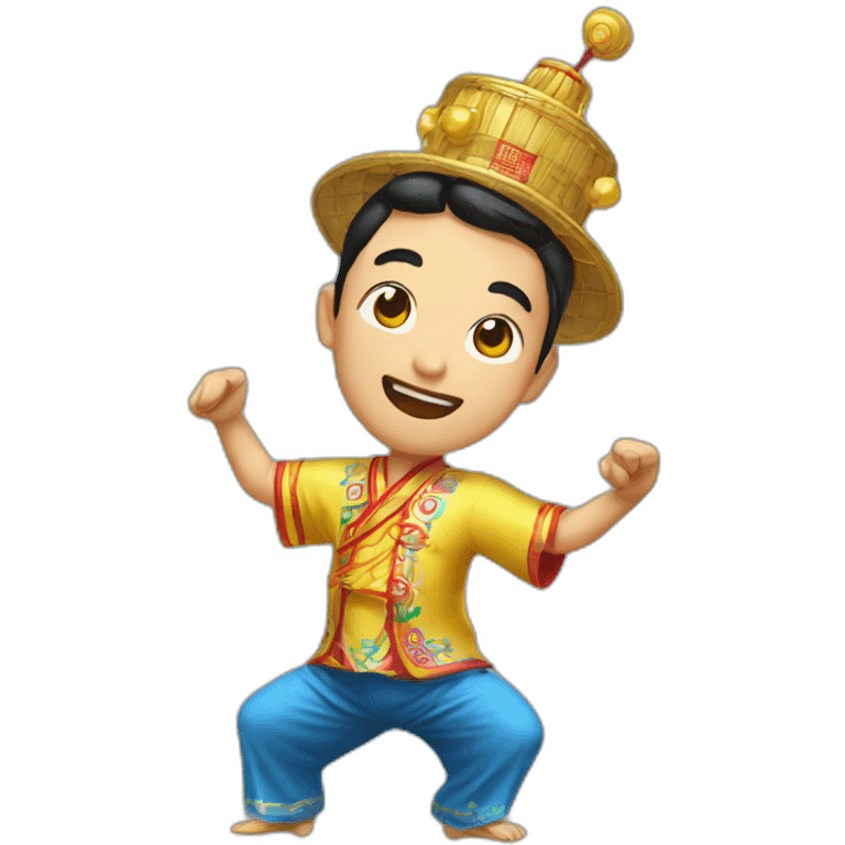 chinese man dancing samba emoji