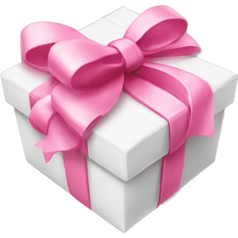 Gift pack white pink bow emoji