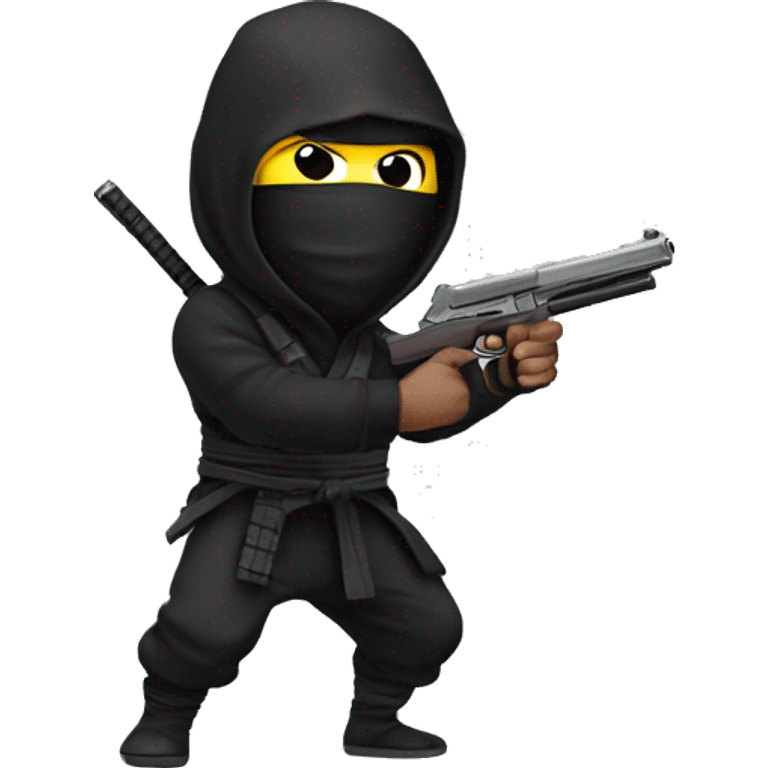 Ninja with gun emoji