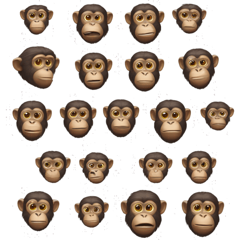 ai is a big monkey imitatng human activities emoji