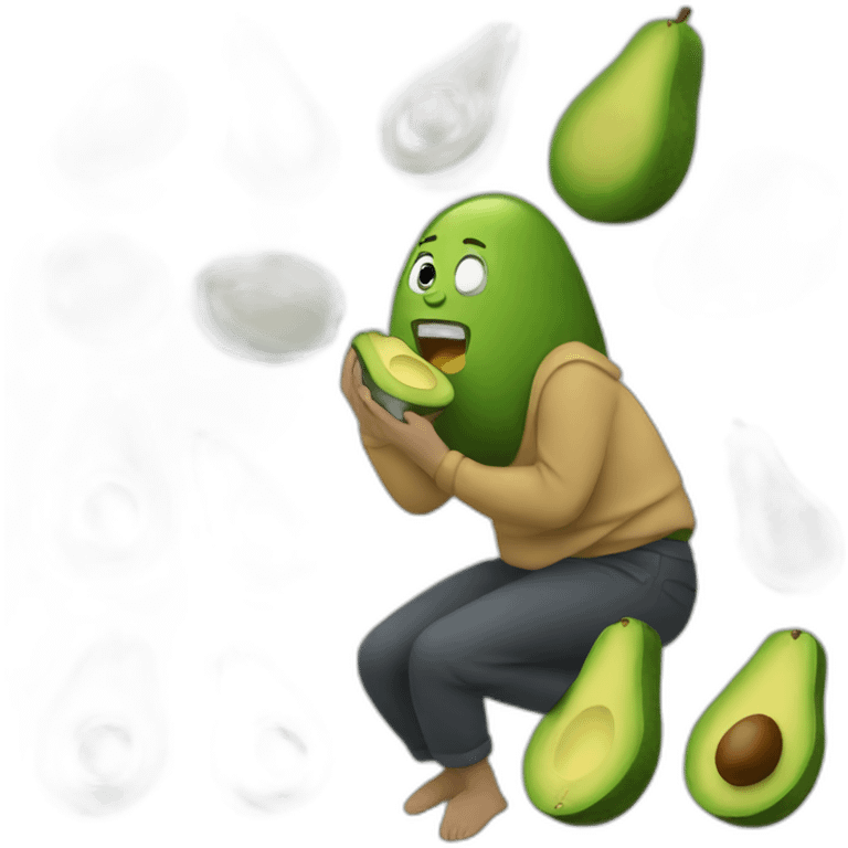 avocado eating guy emoji