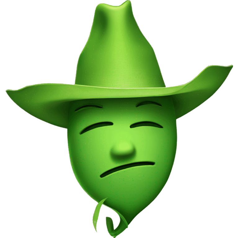 weed leaf with a cowboy hat emoji