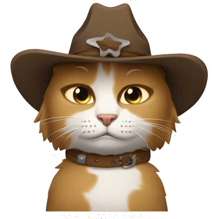 Sad cowboy cat emoji