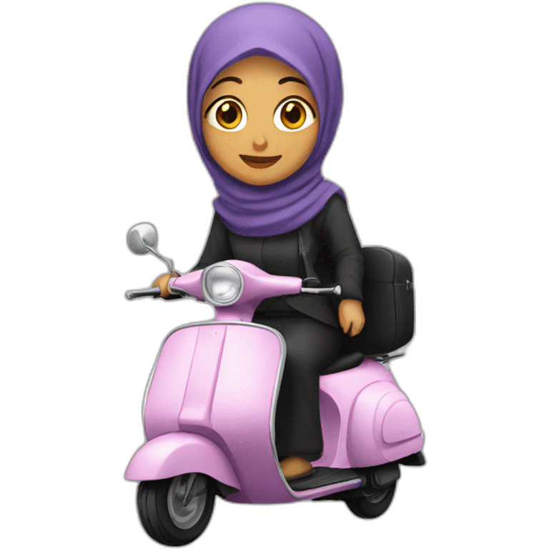 Hijab on scooter emoji