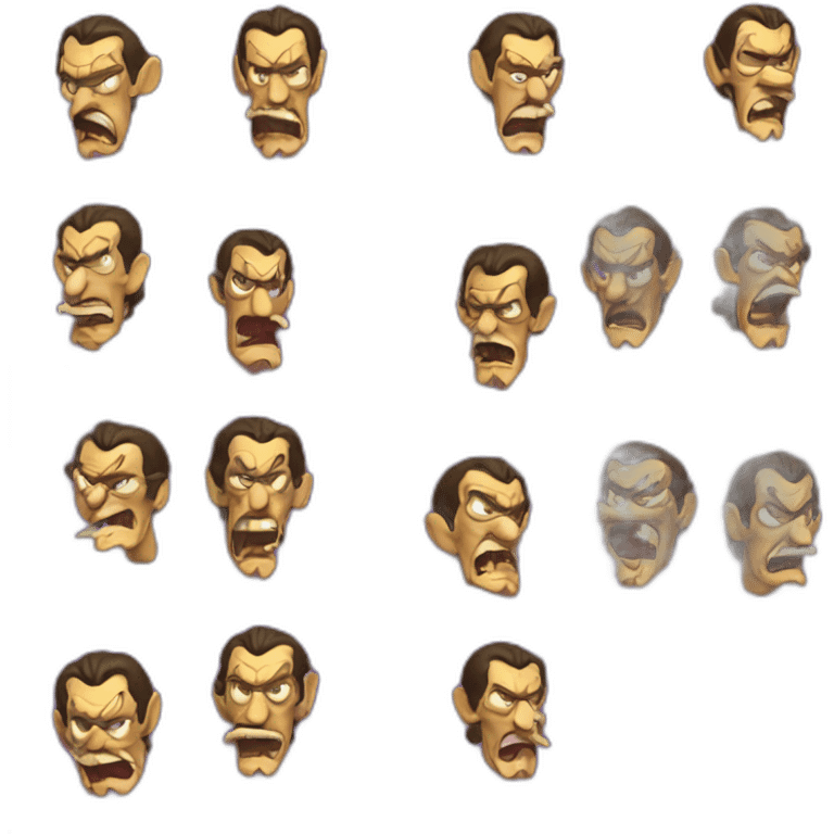 Salvador Dali angry waluigi emoji