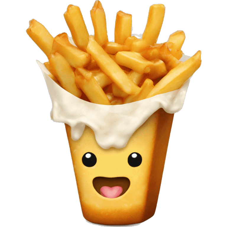 Poutine qui mange une poitine emoji