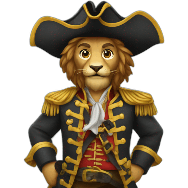 León con ropa pirata  emoji