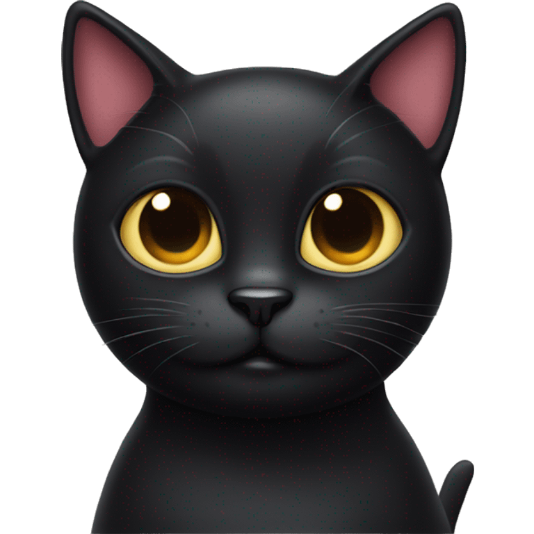 A black cat with hearts in his eyes emoji