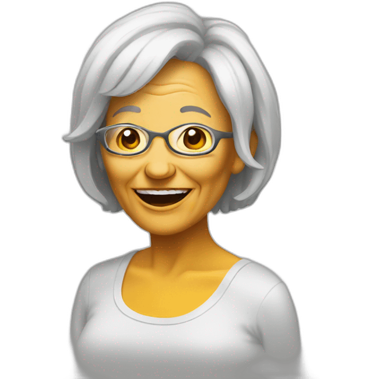 Aging raver woman emoji