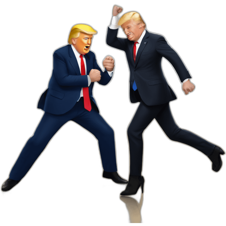 Donald Trump qui danse avec macron emoji