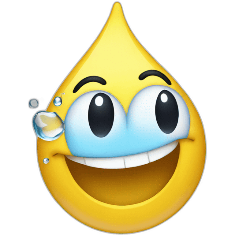 Smile water drop emoji