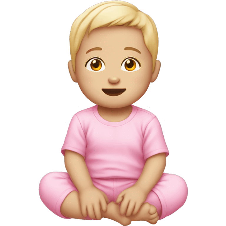 Bayi putih pink lucu emoji