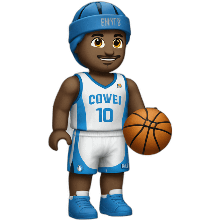 Un maillot de basket bleu avec écrit 14 dessus dans le style de IOS emoji