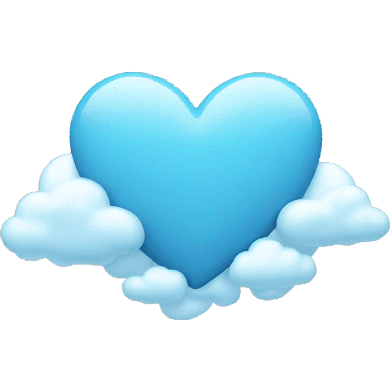 light blue heart + cloud + city emoji