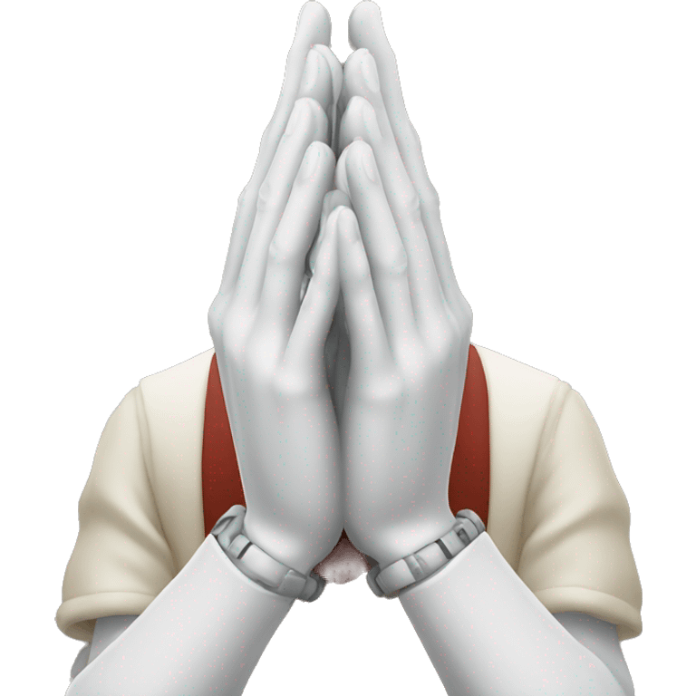  praying hands that are robotic emoji