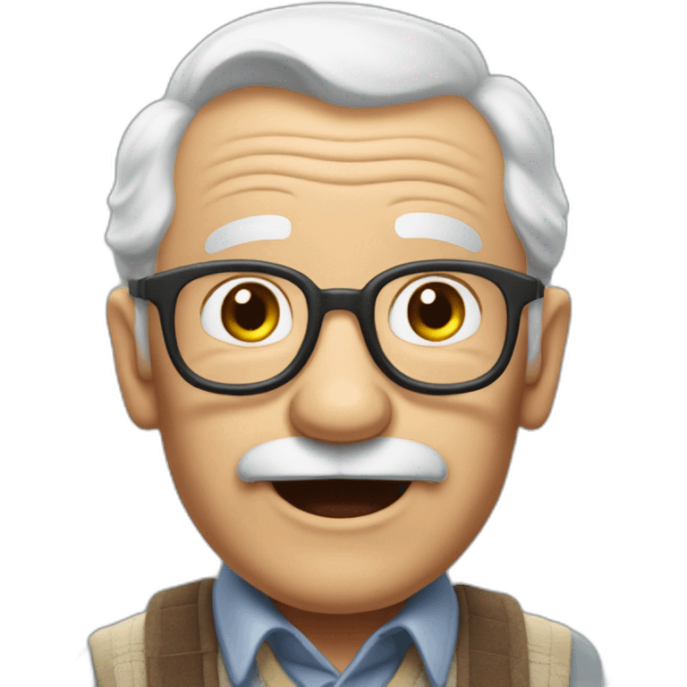 the grandpa from the movie up emoji