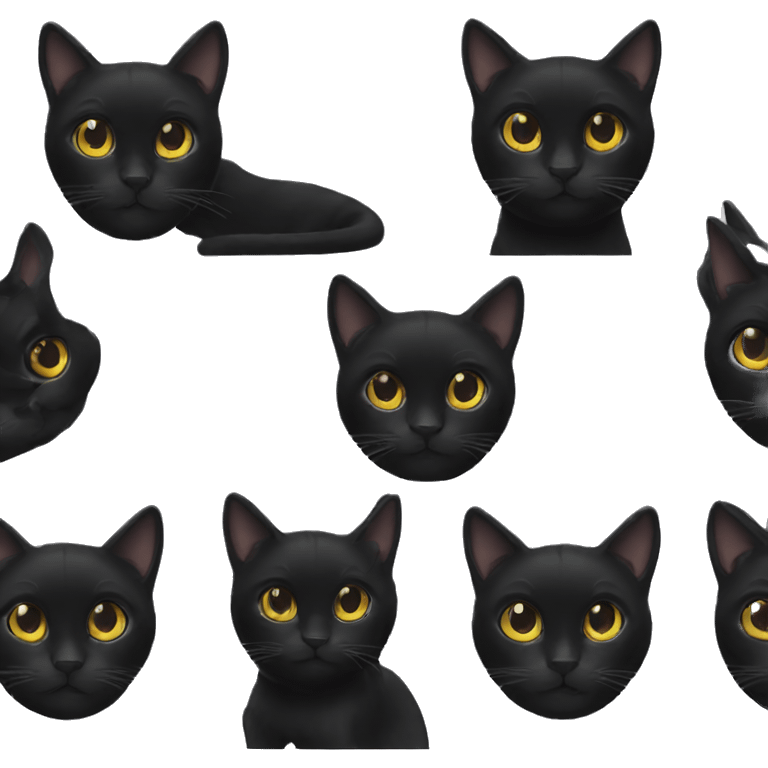 black cats emoji