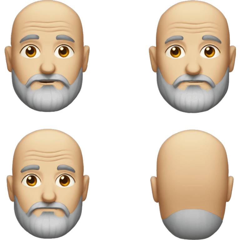 bald old man with beard emoji