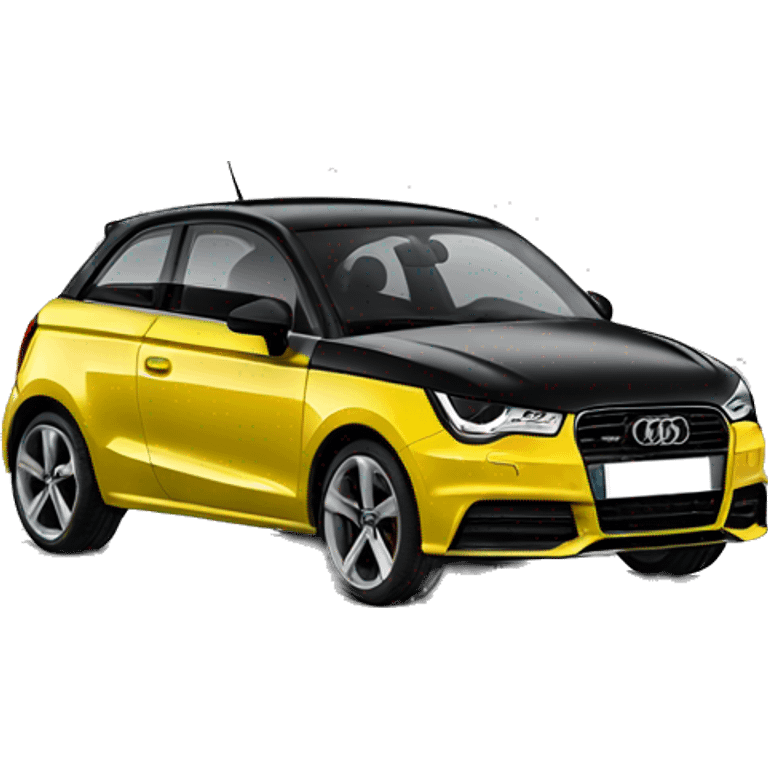 Yellow and black Audi a1  emoji