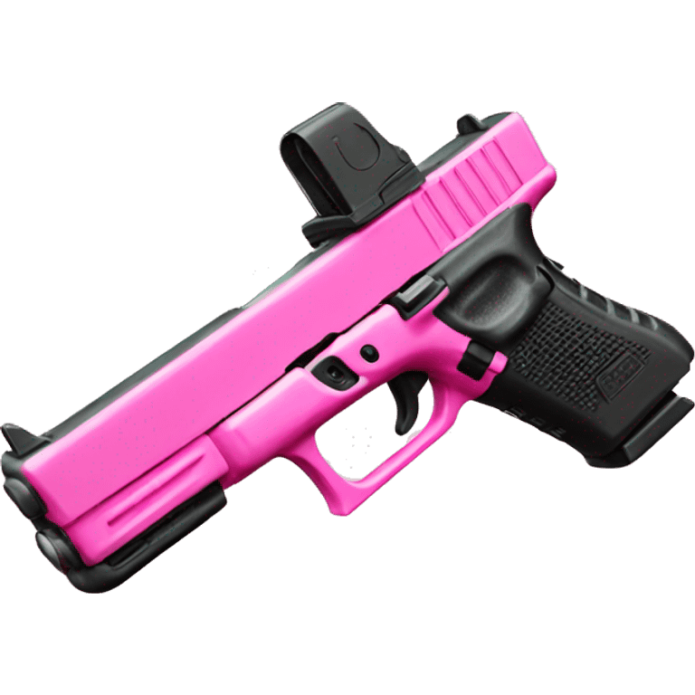 pink glock with a bow  emoji