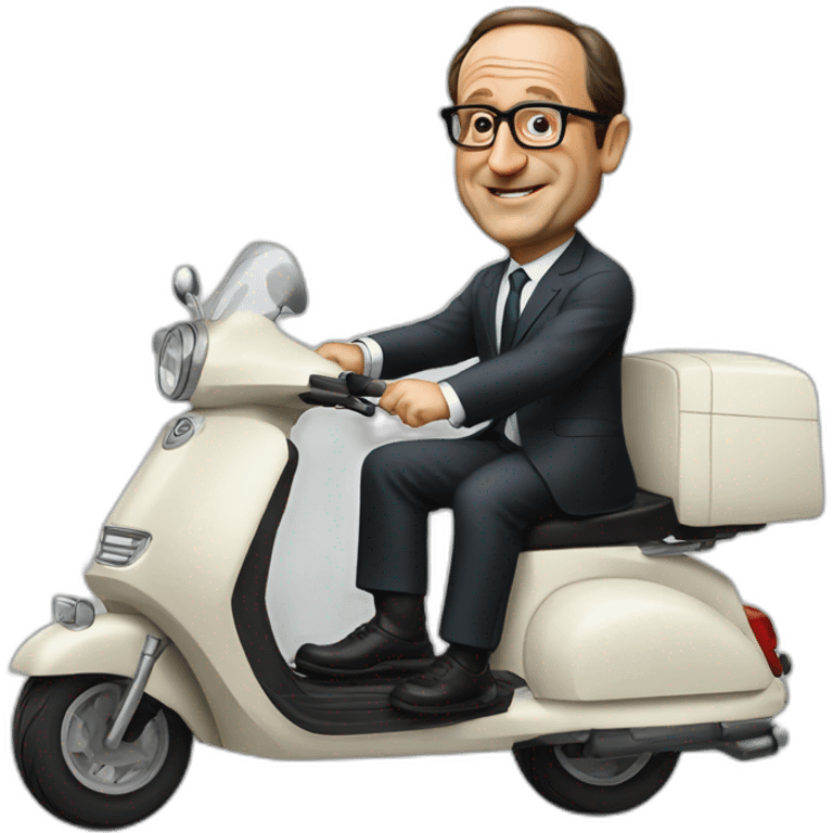 Hollande en scooter emoji