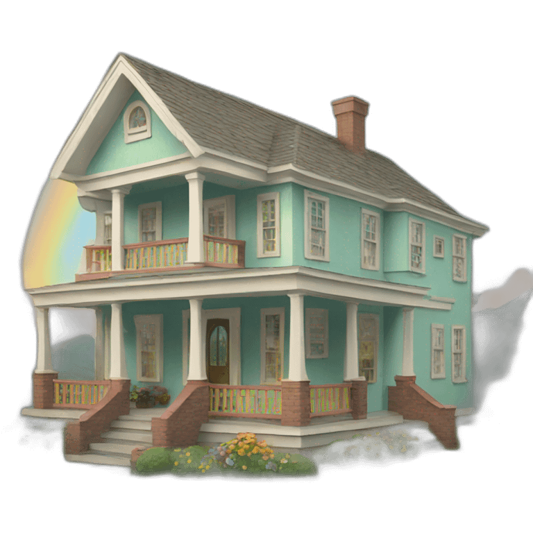 Rainbow house  emoji