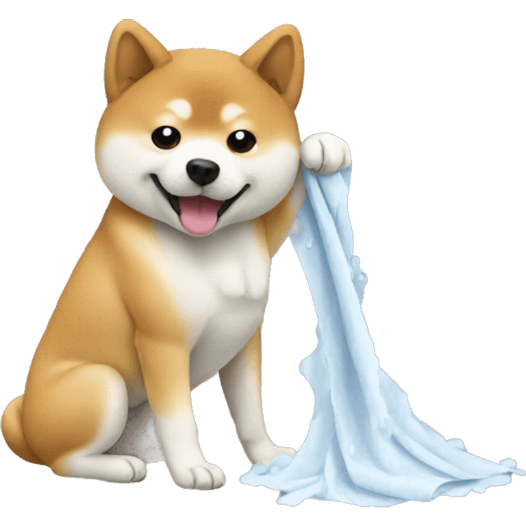 shiba wiping emoji