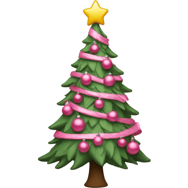 Pink Christmas treee emoji