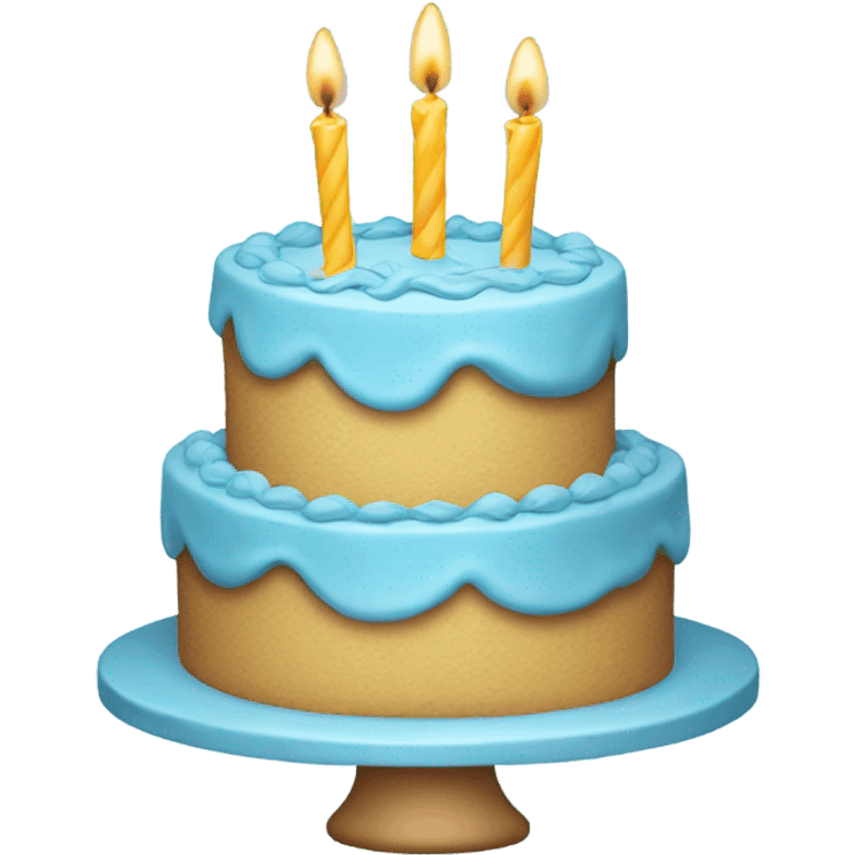 Light blue birthday cake  emoji