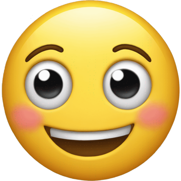 Make an emoji that has heart eyes and looks like it's very happy, excited, and happy to see something emoji