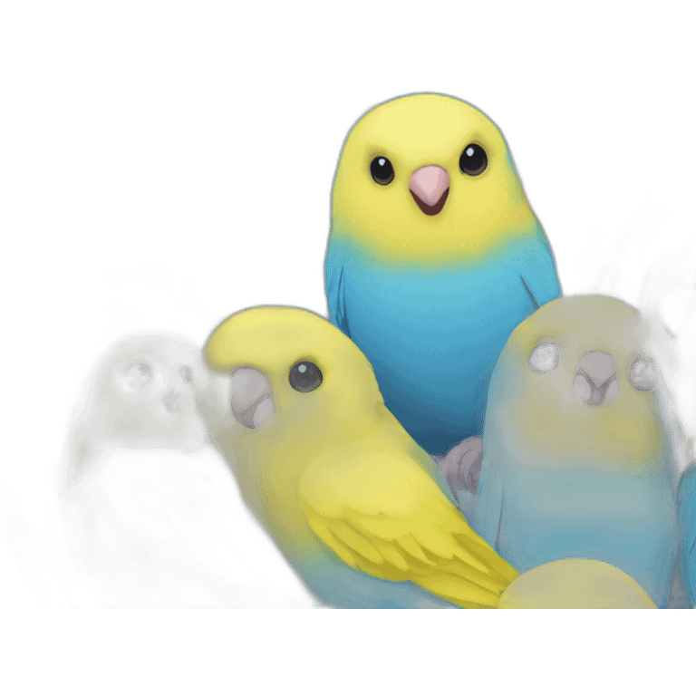 yellow and blue budgie emoji