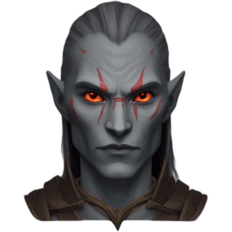 dunmer grey skin red eyes emoji