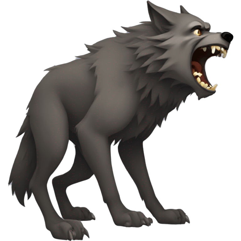 Werewolf howling emoji