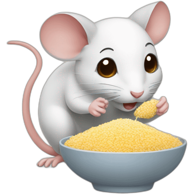 mouse eat rice emoji