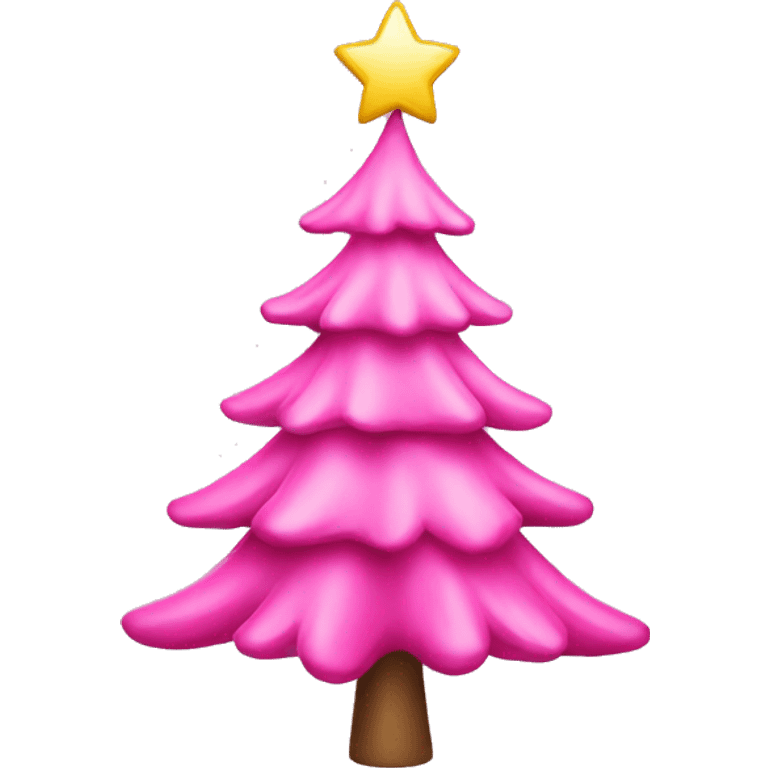 Pink Christmas tree emoji