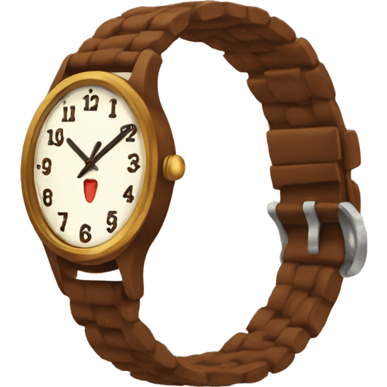 brown retro watch emoji