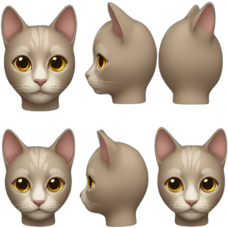 cat human head emoji