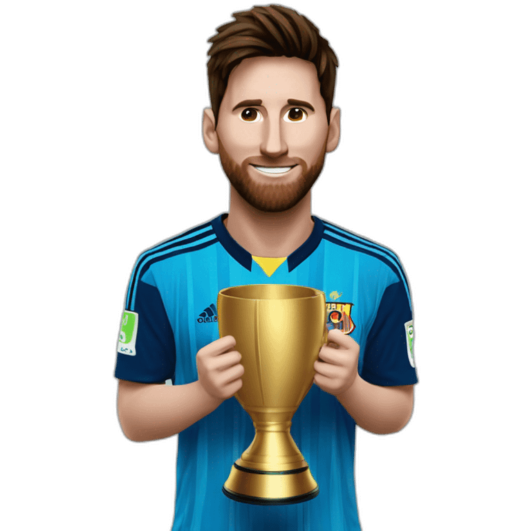 genera a messi levantando la copa del mundo emoji